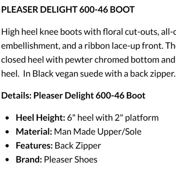 Pleaser knee high rhinestones boots sz 12 NWT - Picture 5 of 5